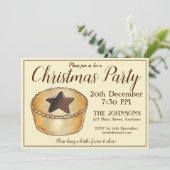 Invitation British Christmas Mince Pie Festive Festive de Noë (Debout devant)