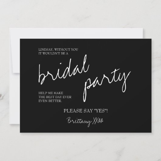 Invitation Brittany Photo Script Will you will be My Maid of  (Dos)