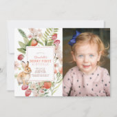 Invitation Brocantes Bunny Berry Premier 1er anniversaire Pho (Devant)