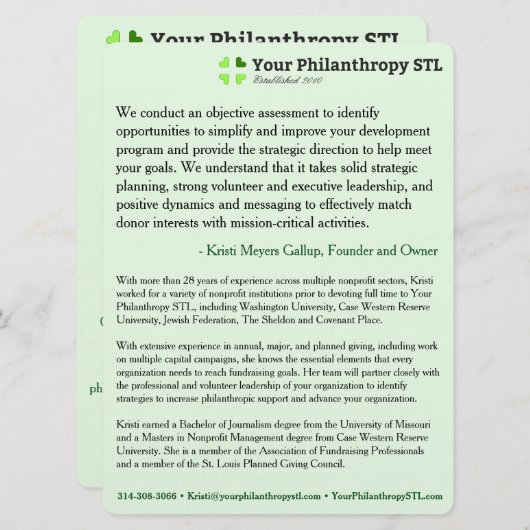 Invitation Brochure 4 de conseiller (Devant / Derrière)