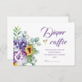 Invitation Brochure à couches violettes et jaunes (Devant / Derrière)