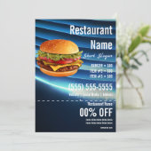 Invitation Brochure Burger 5x7 (Debout devant)