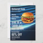 Invitation Brochure Burger 5x7 (Dos)