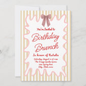 Invitation Brochure de charpente peinte à la main Anniversair (Devant)