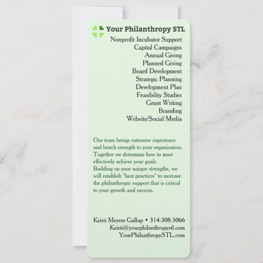 Invitation Brochure de consultant Skinny (Dos)