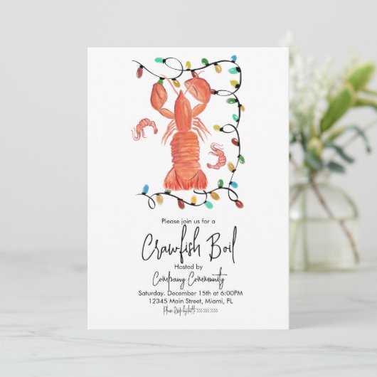 Invitation Brochure de langouste de Noël Circulaire de crusta (Debout devant)