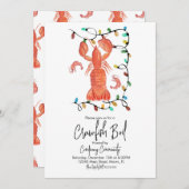 Invitation Brochure de langouste de Noël Circulaire de crusta (Devant / Derrière)