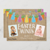 Invitation Brochure photo de Pâques colorée Bunnies & Minis (Devant / Derrière)