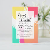 Invitation Brochures à peinture multicolore (Debout devant)