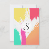 Invitation Brochures à peinture multicolore (Dos)