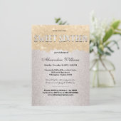 Invitation Brochures d'or classique brosse Parties scintillan (Debout devant)