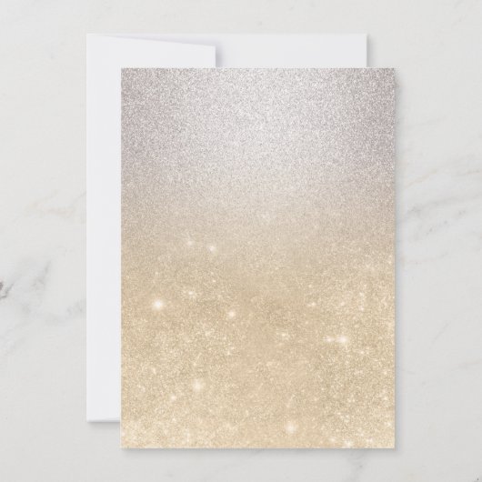 Invitation Brochures d'or classique brosse Parties scintillan (Dos)