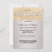 Invitation Brochures d'or classique brosse Parties scintillan (Devant)