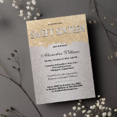 Invitation Brochures d'or classique brosse Parties scintillan