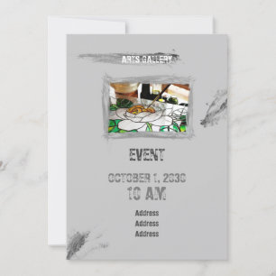 Invitation Brochures Gris Amiable Taches Taches Tiré À La Mai
