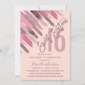 Invitation Brochures Peinture Parties scintillant Fille Douce (Devant)