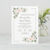 Invitation Brock Miranda Sage Blush Floral Watercolor Wedding (Debout devant)