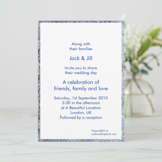 Invitation Broderie 5x7 (Debout devant)