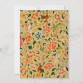 Invitation Broderie animale vintage en crewel : Tapisserie an (Dos)