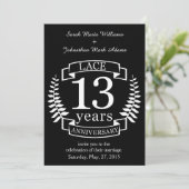 Invitation Broderie Anniversaire de mariage traditionnel 13 a (Debout devant)