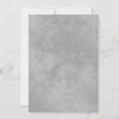 Invitation Broderie d'argent sur réception de mariage élégant (Dos)