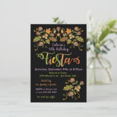 Invitation Broderie d'art populaire Fête mexicaine Anniversai (Debout devant)