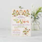 Invitation Broderie d'art populaire Fête mexicaine Anniversai (Debout devant)