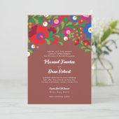 Invitation Broderie mexicaine colorée (Debout devant)