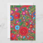Invitation Broderie mexicaine colorée (Dos)