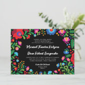 Invitation Broderie mexicaine colorée (Debout devant)