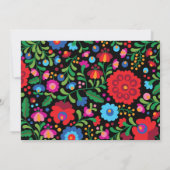 Invitation Broderie mexicaine colorée (Dos)