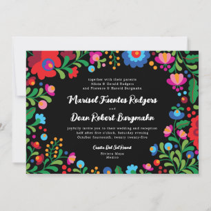Invitation Broderie mexicaine colorée