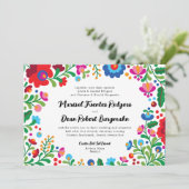 Invitation Broderie mexicaine colorée (Debout devant)