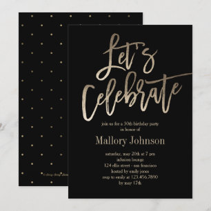 Invitation Brohed Glimmer Fêtons l'invitation de la fête