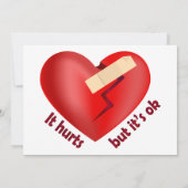 Invitation Broken heart healed with patch and life quote (Dos)