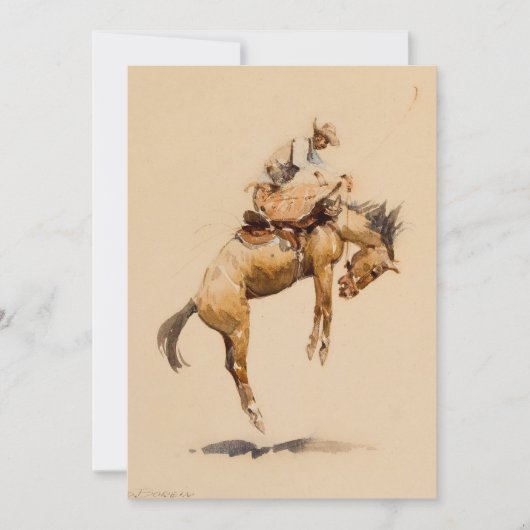 Invitation Bronco sauvage d'Edward Borein (Devant)