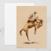 Invitation Bronco sauvage d'Edward Borein (Devant / Derrière)