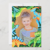 Invitation Brontosaurus Jurassic Boy Dinosaure Party Photo (Dos)