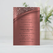 Invitation Bronze Burgund Parties scintillant sucré 16ème ann (Debout devant)