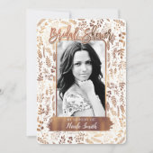 Invitation Bronze Cuivre Or huile Fête des mariées moderne Ph (Devant)