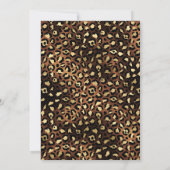 Invitation Bronze Gold Black Leopard 90e anniversaire fête (Dos)