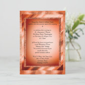 Invitation Bronze Orange Multi Patternes mariage élégant (Debout devant)