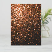 Invitation Bronze Orange parties scintillant Brown scintille (Debout devant)
