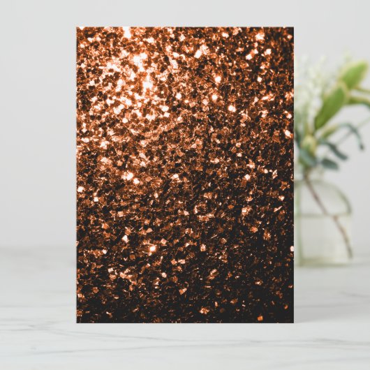 Invitation Bronze Orange parties scintillant Brown scintille (Debout devant)