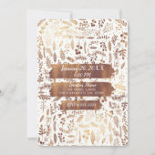 Invitation Bronze Phuile de cuivre Moderne Sweet 16 Anniversa (Dos)