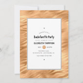 Invitation Bronze Tiger Stripes Bachelorette Party (Devant)