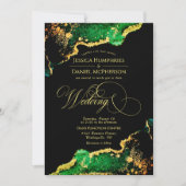 Invitation Bronze vert émeraude sophistiqué (Devant)