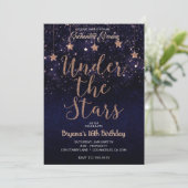 Invitation Bronze Violet Enchantée Sous Les Étoiles Douce 16 (Debout devant)