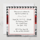 Invitation Brooklyn Bridge Blk Wht Houndstooth Graduation (Dos)
