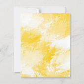 Invitation Brosse Abstraite jaune et blanche (Dos)